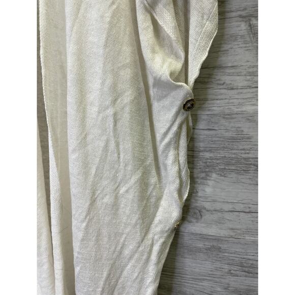 Lilly Pulitzer Knit Cardigan XXS/XS Short Sleeve White Open Front Linen - Picture 2 of 11